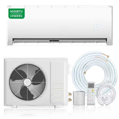 TMWINGS 9000BTU Mini Split Air Conditioner Heat Pump,19 SEER2 115V Split ac unit with Remote AC Cool Up to 650 Sq. Ft,Variable Frequency Cooling and Heating，R32 Refrigerant & Installation Kit, White