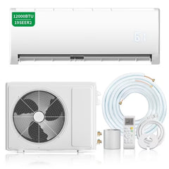 TMWINGS 12000BTU Mini Split Air Conditioner with Heat Pump,19 SEER2 115V Split ac unit with Remote AC Cool Up to 1000 Sq. Ft,Variable Frequency Cooling and Heating，R32 Refrigerant & Installation Kit, White