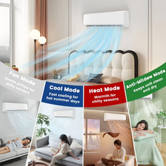 TMWINGS 18000BTU Mini Split Air Conditioner Heat Pump,19 SEER2 Split ac unit 230V with Remote AC Cool Up to 1000 Sq. Ft,Variable Frequency Cooling and Heating,R32 Refrigerant & Installation Kit, White