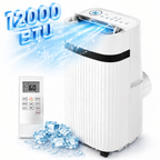 12000 BTU Portable Air Conditioner, Portable AC Unit up to 550 Sq.Ft, 4-in-1 Air Conditioner for Home with Sleep Modes, Remote Control
