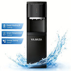 Water Dispenser for 3 and 5 Gallon Bottles – Bottom Load Water Machine with Hot, Cold & Room Temperature Options, Self-Cleaning & Safe Design, Black