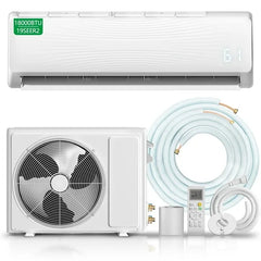 Mini Split Air Conditioner Heat Pump,19 SEER2 115V Split ac unit with Remote AC Cool Up to 650 Sq. Ft,Variable Frequency Cooling and Heating，R32 Refrigerant & Installation Kit, White