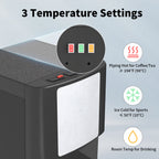 Stainless Steel Bottom Load Water Dispenser with LED Display, Water Cooler Equipped 3 Settings & Safety Lock Fits 5 Gal Bottle for Home/Office/Kitchen