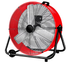 Industrial Fan 24 Inch Heavy Duty Drum 3 Speed 8100 CFM Air Circulation High Velocity Fan For Warehouse, Workshop, Factory, Commercial, Residential and Greenhouse Red