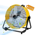 Industrial Fans 24" up to 8800 CFM, High Velocity Fan with 3 Speeds, Heavy Duty Blower Fan Equipped 360° Tilt Air Circulator Recommended Use in Warehouse, Garage, Yard, Yellow