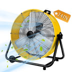 Industrial Fans 24" up to 8800 CFM, High Velocity Fan with 3 Speeds, Heavy Duty Blower Fan Equipped 360° Tilt Air Circulator Recommended Use in Warehouse, Garage, Yard, Yellow