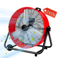 Industrial Fans 24" up to 8800 CFM, High Velocity Fan with 3 Speeds, Heavy Duty Blower Fan Equipped 360° Tilt Air Circulator Recommended Use in Warehouse, Garage, Yard, Red