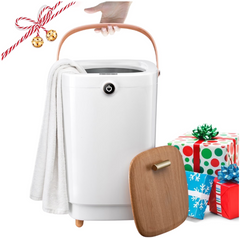 TMWINGS Towel Warmers for Bathroom 25L Towel Warmers Buckets Spa with 15/30/45/60 Timing, Luxury Large Towel Warmer Fits Up to Two Oversized Towels, Bathrobe, Towel, Blanket Yellow