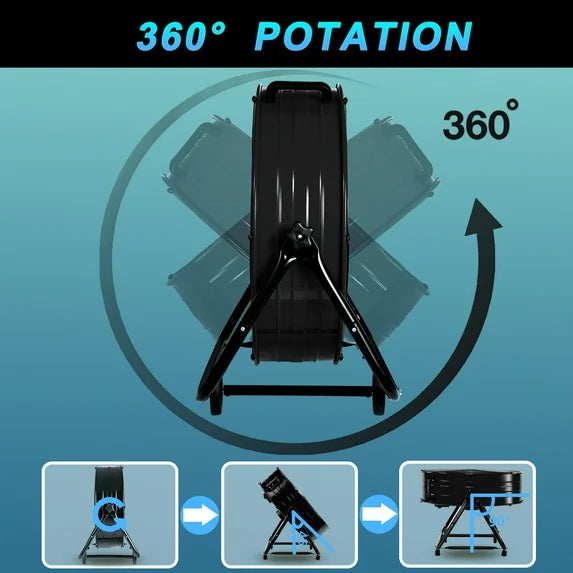 Industrial Fan Heavy Duty Drum 3 Speed 8100 CFM Air Circulation High Velocity Fan For Warehouse, Workshop, Factory, Commercial, Residential and Greenhouse Blue