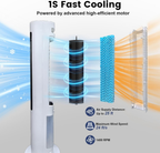 41 Inch Evaporative Air Cooler with 70° Oscillating, 4 Modes & 3 Speeds, Portable Air Conditioner with Remote Control, Swamp Cooler, 12h Timer, 24 ft/s