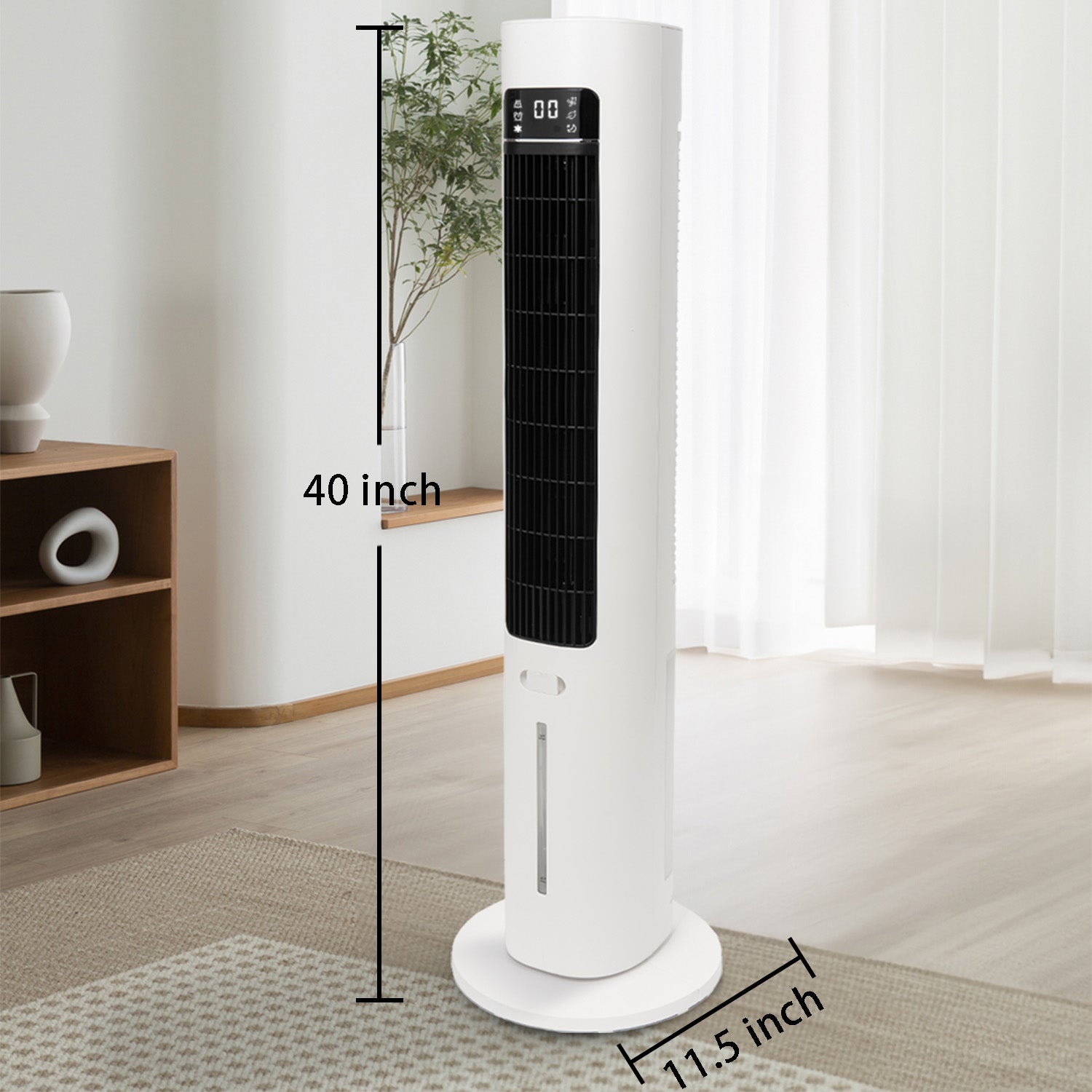 Evaporative Air Cooler Tower Fan with Remote Control, Swamp Cooler Equipped 4 Modes & 3 Speeds,12H Timer,70° Oscillating Portable Air Conditioner for Bedroom