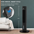 40" Evaporative Air Cooler with Remote, Portable Air Conditioner with 3 Modes, Quiet Swamp Coolers 70° Oscillation Equipped Aroma Box, Black