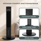 40" Evaporative Air Cooler with Remote, Portable Air Conditioner with 3 Modes, Quiet Swamp Coolers 70° Oscillation Equipped Aroma Box, Black