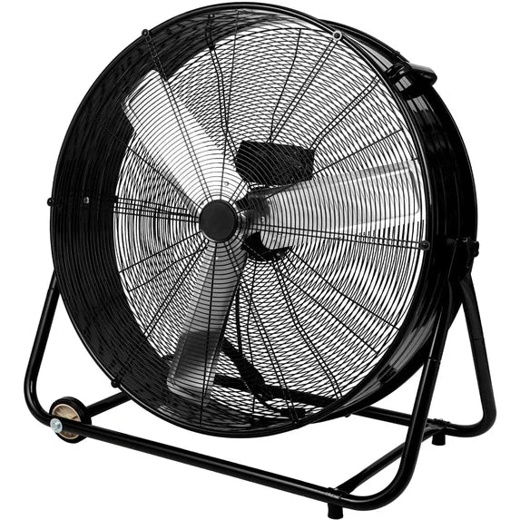 Industrial Fan Heavy Duty Drum 3 Speed 8100 CFM Air Circulation High Velocity Fan For Warehouse, Workshop, Factory, Commercial, Residential and Greenhouse Blue