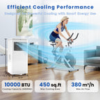 KEYTEK 10000BTU Portable Air Conditioner Cools up to 450 Sq ft.,4-in-1 Standing AC Unit with Cooling,Dry,Sleep & Fan Modes,Remote Control,Window Kit Included