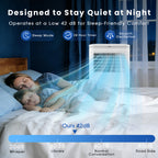 KEYTEK 10000BTU Portable Air Conditioner Cools up to 450 Sq ft.,4-in-1 Standing AC Unit with Cooling,Dry,Sleep & Fan Modes,Remote Control,Window Kit Included