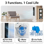 Evaporative Air Cooler Tower Fan with Remote Control, Swamp Cooler Equipped 4 Modes & 3 Speeds,12H Timer,70° Oscillating Portable Air Conditioner for Bedroom