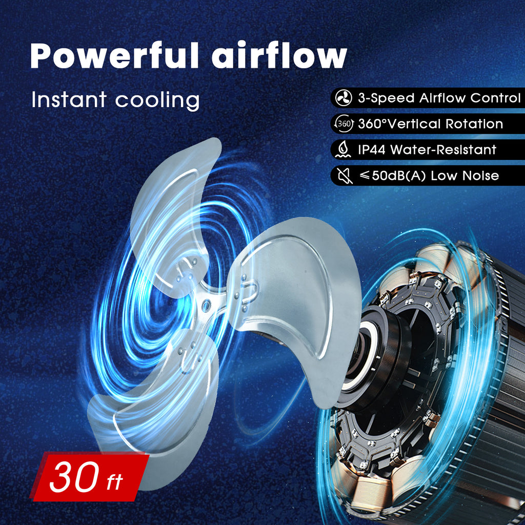 2 Pack 22" Wall Mount Fan, 3 Speeds Wall Oscillating Fan with 7000 CFM, Cooling Fan, High Velocity Fans, Black