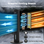 40" Evaporative Air Cooler with Remote, Portable Air Conditioner with 3 Modes, Quiet Swamp Coolers 70° Oscillation Equipped Aroma Box, Black