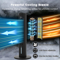 40" Evaporative Air Cooler with Remote, Portable Air Conditioner with 3 Modes, Quiet Swamp Coolers 70° Oscillation Equipped Aroma Box, Black