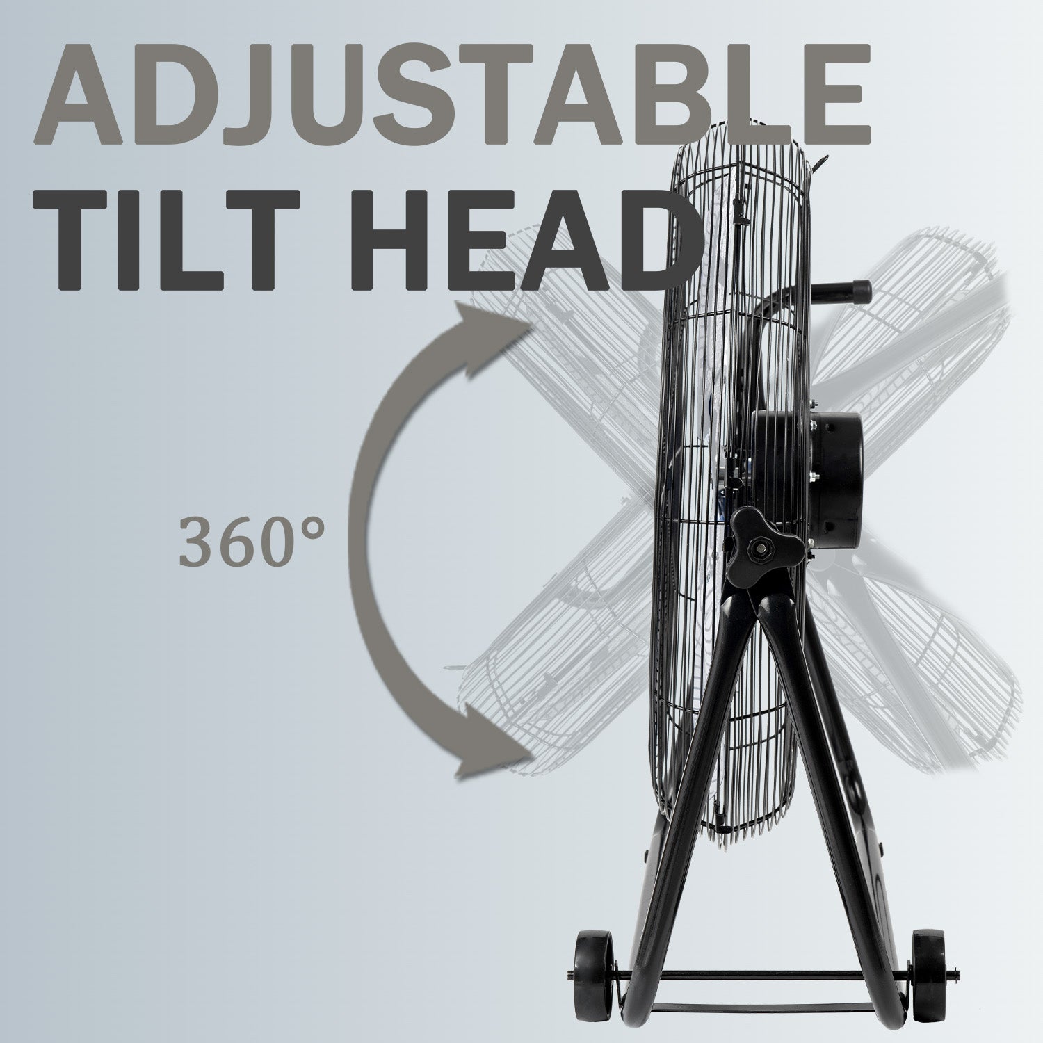 24"Industrial Fan High Velocity,Portable 24"Industrial Fan High Velocity,Portable Floor Fan with 3-Speed up to 8000CFM, Floor Fan Equipped Handle & Wheels, Ideal for Home, Garage, Indoor/Outdoor Use