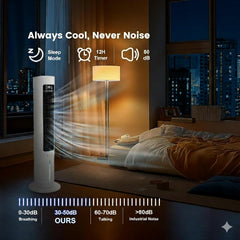 41 Inch Evaporative Air Cooler with 70° Oscillating, 4 Modes & 3 Speeds, Portable Air Conditioner with Remote Control, Swamp Cooler, 12h Timer, 24 ft/s