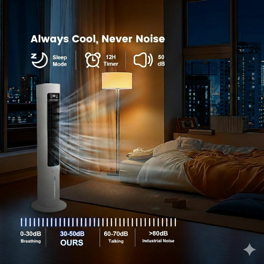 41 Inch Evaporative Air Cooler with 70° Oscillating, 4 Modes & 3 Speeds, Portable Air Conditioner with Remote Control, Swamp Cooler, 12h Timer, 24 ft/s
