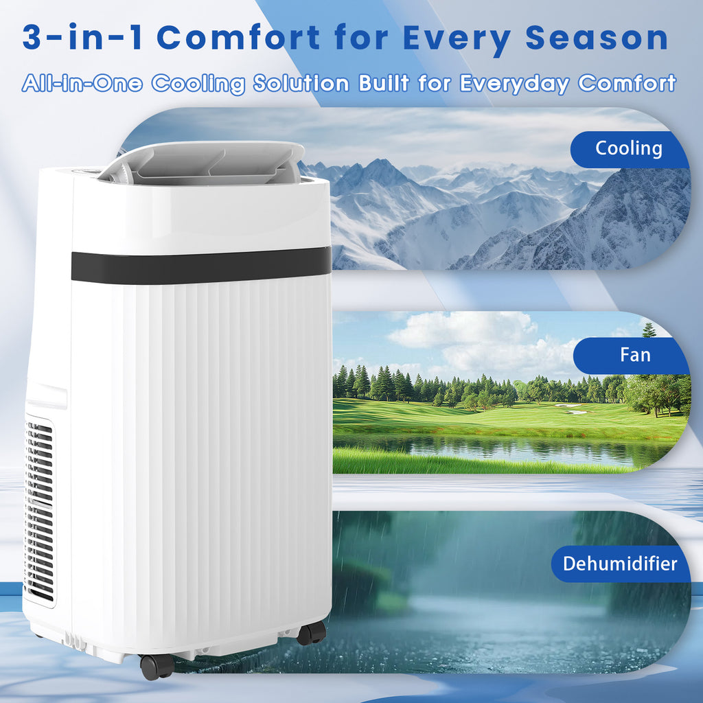 12000 BTU Portable Air Conditioner, Portable AC Unit up to 550 Sq.Ft, 4-in-1 Air Conditioner for Home with Sleep Modes, Remote Control