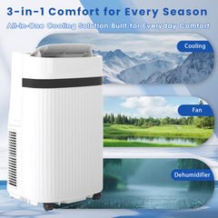 12000 BTU Portable Air Conditioner, Portable AC Unit up to 550 Sq.Ft, 4-in-1 Air Conditioner for Home with Sleep Modes, Remote Control
