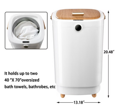 TMWINGS Towel Warmers for Bathroom 25L Towel Warmers Buckets Spa with 15/30/45/60 Timing, Luxury Large Towel Warmer Fits Up to Two Oversized Towels, Bathrobe, Towel, Blanket Yellow