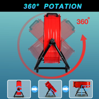 Industrial Fan 24 Inch Heavy Duty Drum 3 Speed 8100 CFM Air Circulation High Velocity Fan For Warehouse, Workshop, Factory, Commercial, Residential and Greenhouse Red