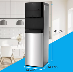 TMWINGS Bottom Loading Water Dispenser with Compressor Cooling, Stainless Steel Body & Aluminum Motor, High Dispensing Area, Safety Lock
