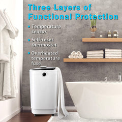 TMWINGS Towel Warmers for Bathroom 25L Towel Warmers Buckets Spa with 15/30/45/60 Timing, Luxury Large Towel Warmer Fits Up to Two Oversized Towels, Bathrobe, Towel, Blanket Grey