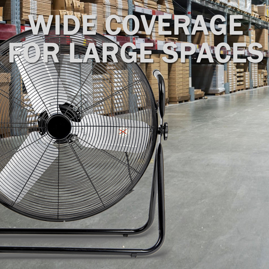24"Industrial Fan High Velocity,Portable 24"Industrial Fan High Velocity,Portable Floor Fan with 3-Speed up to 8000CFM, Floor Fan Equipped Handle & Wheels, Ideal for Home, Garage, Indoor/Outdoor Use