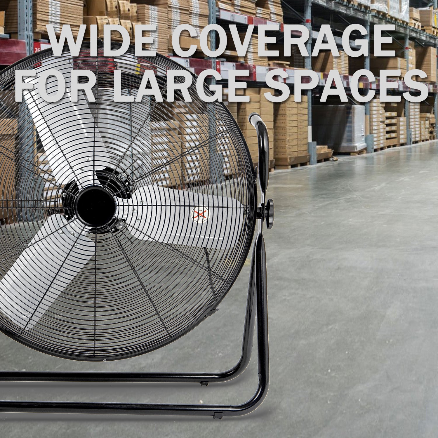 24"Industrial Fan High Velocity,Portable 24"Industrial Fan High Velocity,Portable Floor Fan with 3-Speed up to 8000CFM, Floor Fan Equipped Handle & Wheels, Ideal for Home, Garage, Indoor/Outdoor Use