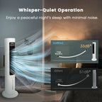 40" Evaporative Air Cooler with Remote, Portable Air Conditioner with 3 Modes, Quiet Swamp Coolers 70° Oscillation Equipped Aroma Box, White