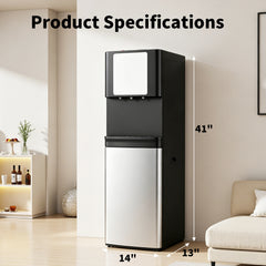 TMWINGS Stainless Steel Bottom Load Water Dispenser with LED Display, Water Cooler Equipped 3 Settings & Safety Lock Fits 5 Gal Bottle for Home/Office/Kitchen