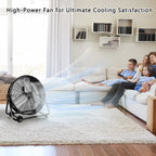 24"Industrial Fan High Velocity,Heavy Duty Drum Fan up to 8100CFM,Heavy Duty Blower Fan with 3-Speed & 360°Adjustable,Ideal for Home, Garage, Indoor/Outdoor Use, Black