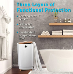 TMWINGS Towel Warmers for Bathroom 25L Towel Warmers Buckets Spa with 15/30/45/60 Timing, Luxury Large Towel Warmer Fits Up to Two Oversized Towels, Bathrobe, Towel, Blanket Yellow