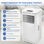 KEYTEK 10000BTU Portable Air Conditioner Cools up to 450 Sq ft.,4-in-1 Standing AC Unit with Cooling,Dry,Sleep & Fan Modes,Remote Control,Window Kit Included