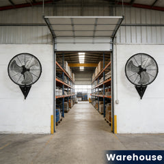 TMWINGS 20 Inch Wall Mount Fan, 2 Pack Heavy Duty Oscillating Wall-Mounted Fan with 6600 CFM, High Velocity 3 Speed Fans with Adjustable Tilting for Workshop, Garage, Patios, Industrial, Black