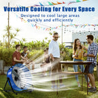 Industrial Fans 24" up to 8800 CFM, High Velocity Fan with 3 Speeds, Heavy Duty Blower Fan Equipped 360° Tilt Air Circulator Recommended Use in Warehouse, Garage, Yard, Blue