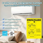 Mini Split Air Conditioner Heat Pump,19 SEER2 115V Split ac unit with Remote AC Cool Up to 650 Sq. Ft,Variable Frequency Cooling and Heating，R32 Refrigerant & Installation Kit, White