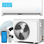 12000 BTU Mini Split Air Conditioner & Heater, 19 SEER2 115V WIFI Enabled Ductless Wall-Mounted AC Unit Covers Up to 750 Sq. Ft, APP & Remote Control