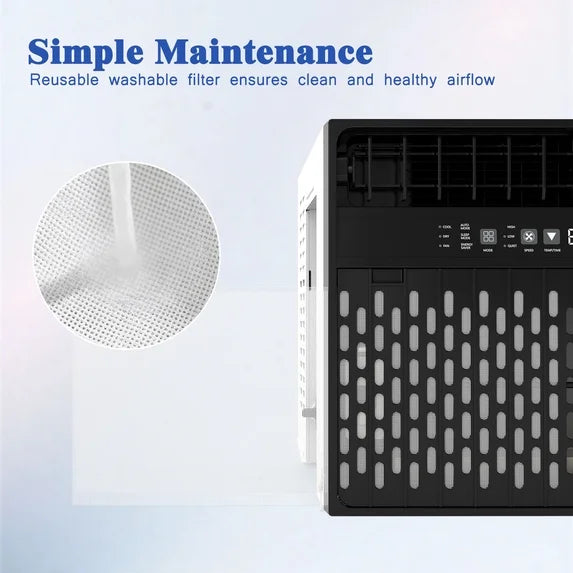 Window Air Conditioner 10000 BTU ,U-Shaped Saddle Portable AC Adjustable Windows Kit Washable Filter,Includes Remote Programmable Timer