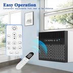 Window Air Conditioner 10000 BTU ,U-Shaped Saddle Portable AC Adjustable Windows Kit Washable Filter,Includes Remote Programmable Timer
