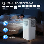Portable Air Conditioner 10000BTU(115V) with Cooling,Dehumidifier,Sleep & Fan Mode 4-In-1 Remote Control Window Kit Included For Rooms Up To 450 Sq Ft